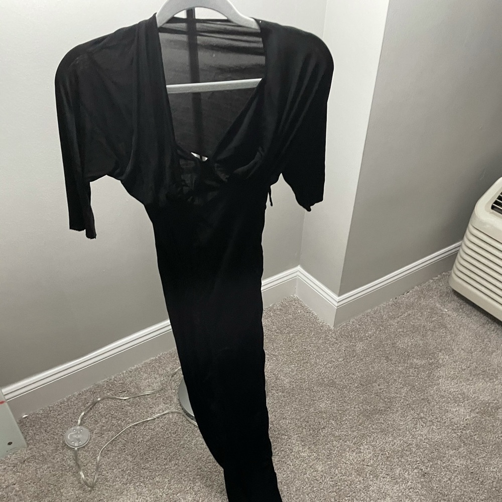 Black fitted women’s Just Cavalli slinky dress